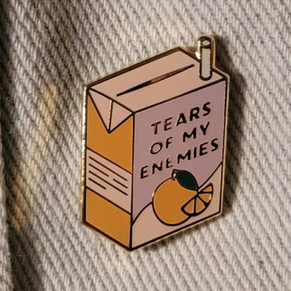 Tears Of My Enemies Juice Box Pin